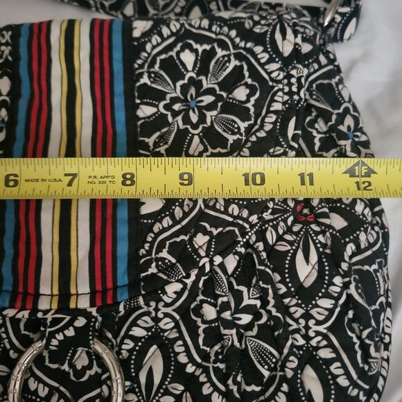 Vera Bradley Barcelona Retired Crossbody Purse Tote Medium Saddle Bag Style Goth - Picture 4 of 9